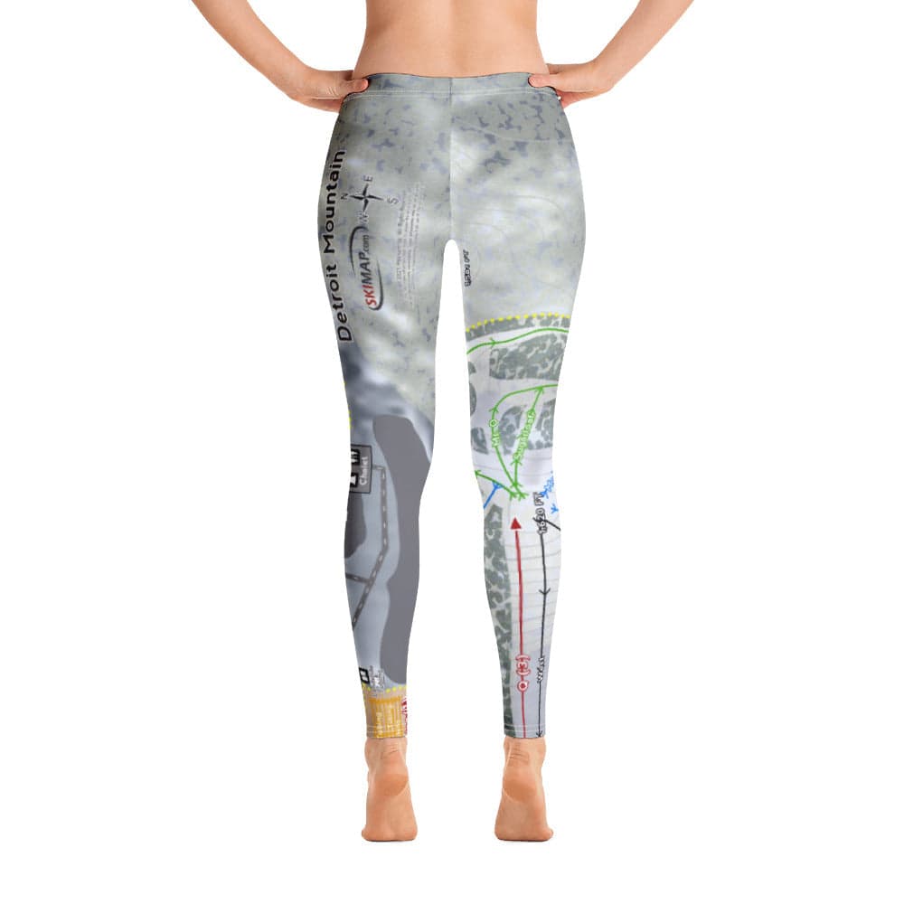 Detroit Mountain, Minnesota Ski Trail Map Women's Base Layer Bottom