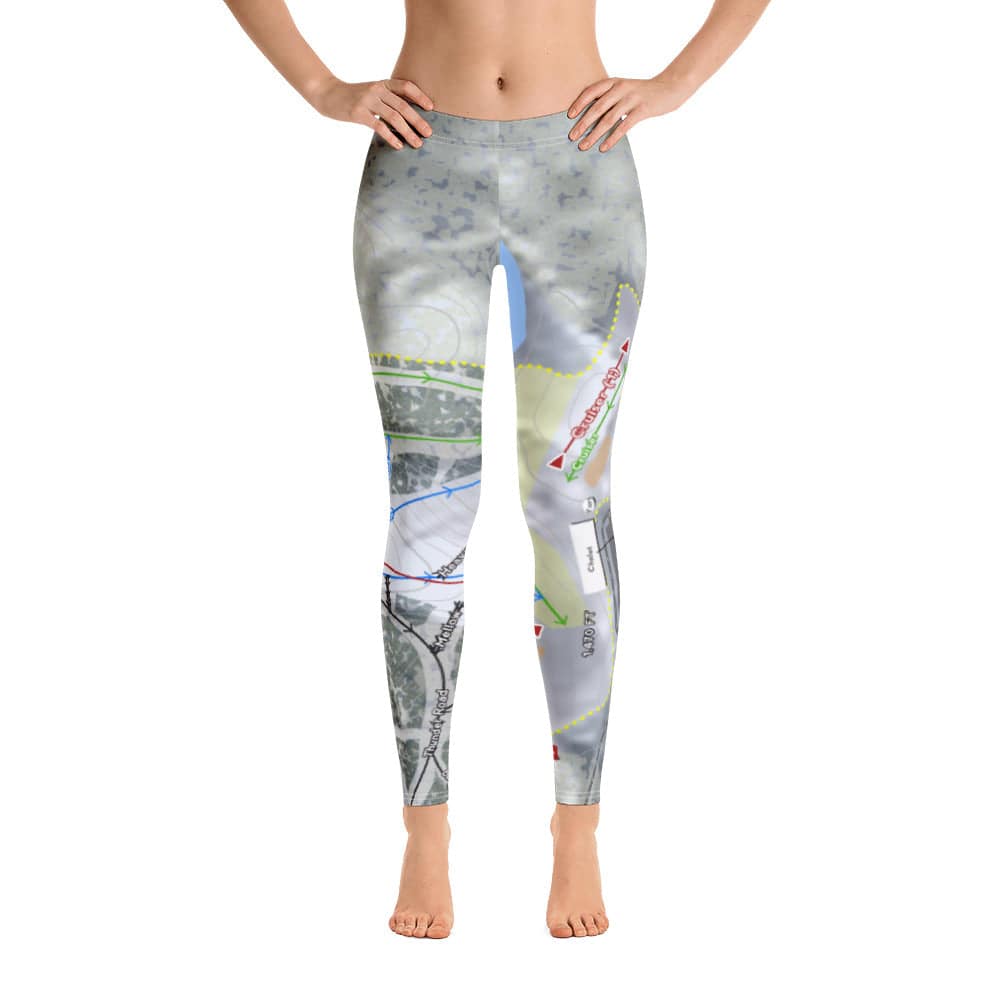 Detroit Mountain, Minnesota Ski Trail Map Women's Base Layer Bottom - Powderaddicts