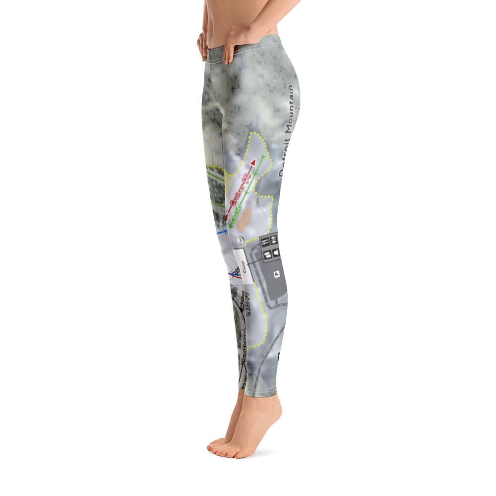 Detroit Mountain, Minnesota Ski Trail Map Women's Base Layer Bottom - Powderaddicts