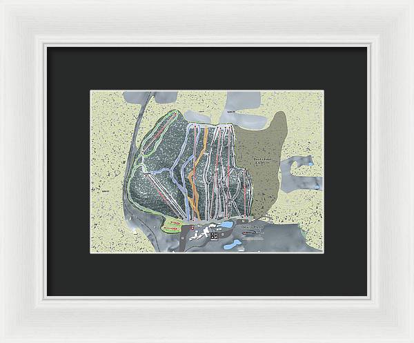 Devil's Head Ski Trail Map - Framed Print - Powderaddicts