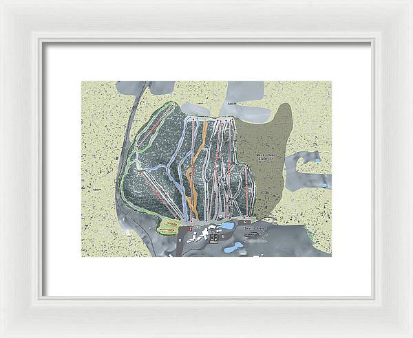 Devil's Head Ski Trail Map - Framed Print - Powderaddicts