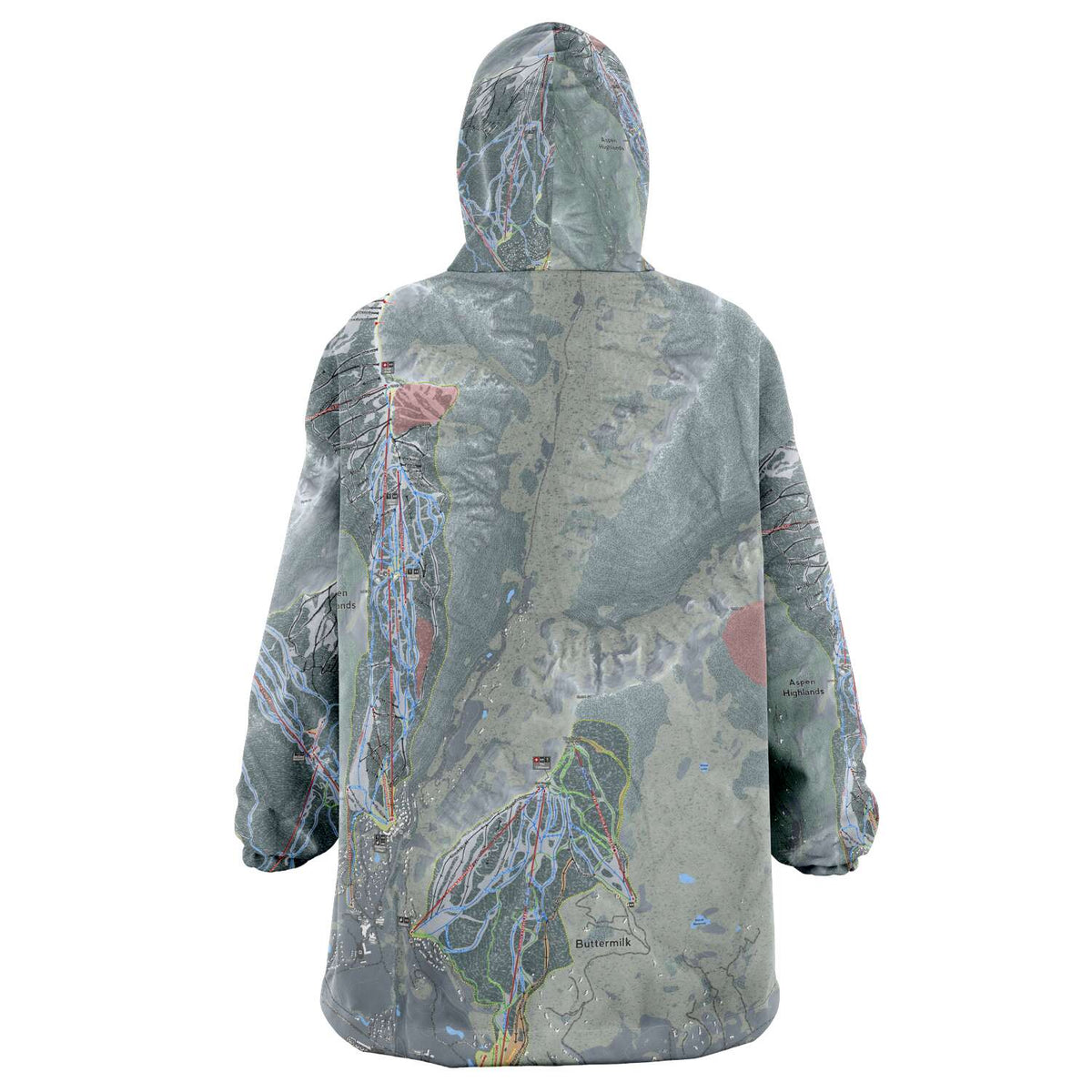 Aspen Snowmass, Colorado Ski Trail Map - Snuggie - Powderaddicts