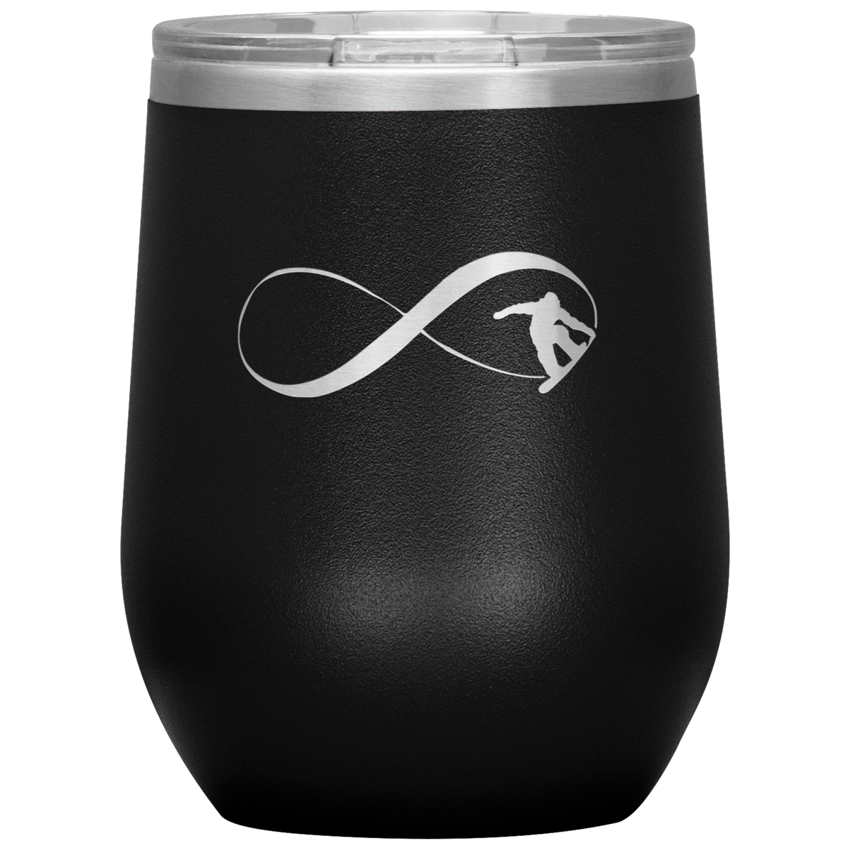 Infinity Snowboard Wine 12oz Tumbler - Powderaddicts