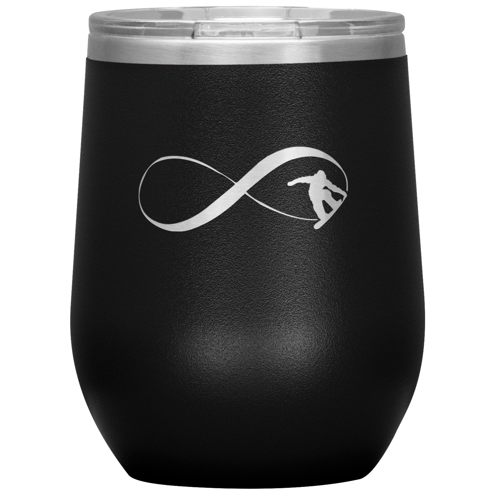 Infinity Snowboard Wine 12oz Tumbler - Powderaddicts