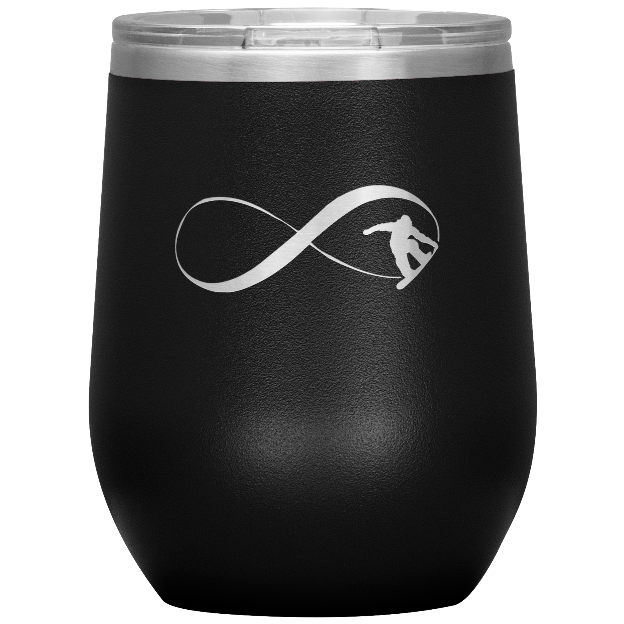 Infinity Snowboard Wine 12oz Tumbler - Powderaddicts