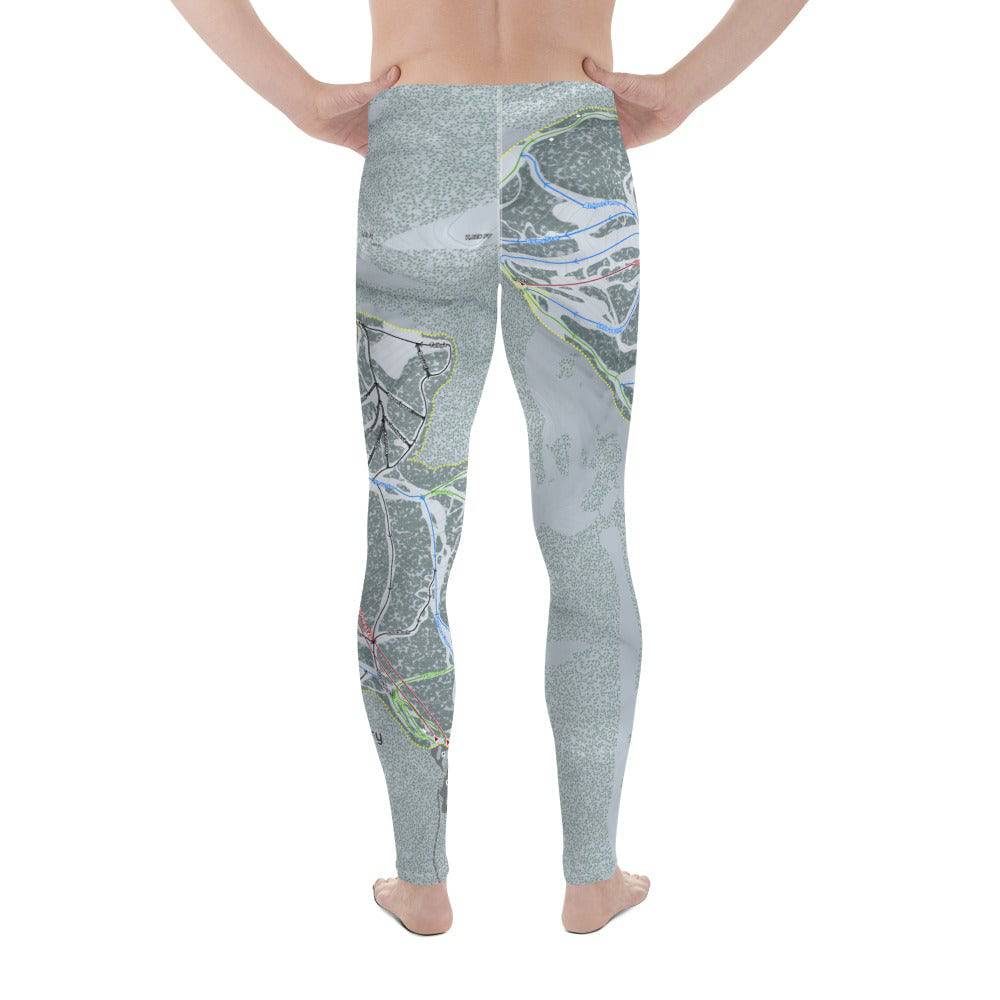 Discovery, Montana Ski Trail Map Men's Base Layer Bottom - Powderaddicts