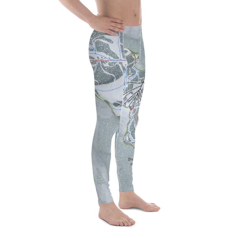 Discovery, Montana Ski Trail Map Men's Base Layer Bottom - Powderaddicts