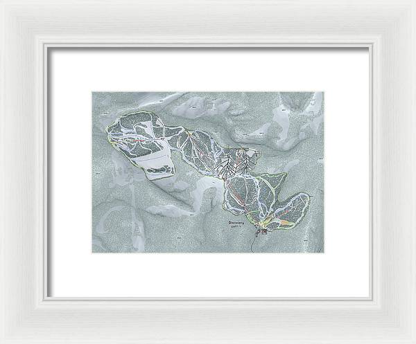 Discovery Ski Trail Map - Framed Print - Powderaddicts