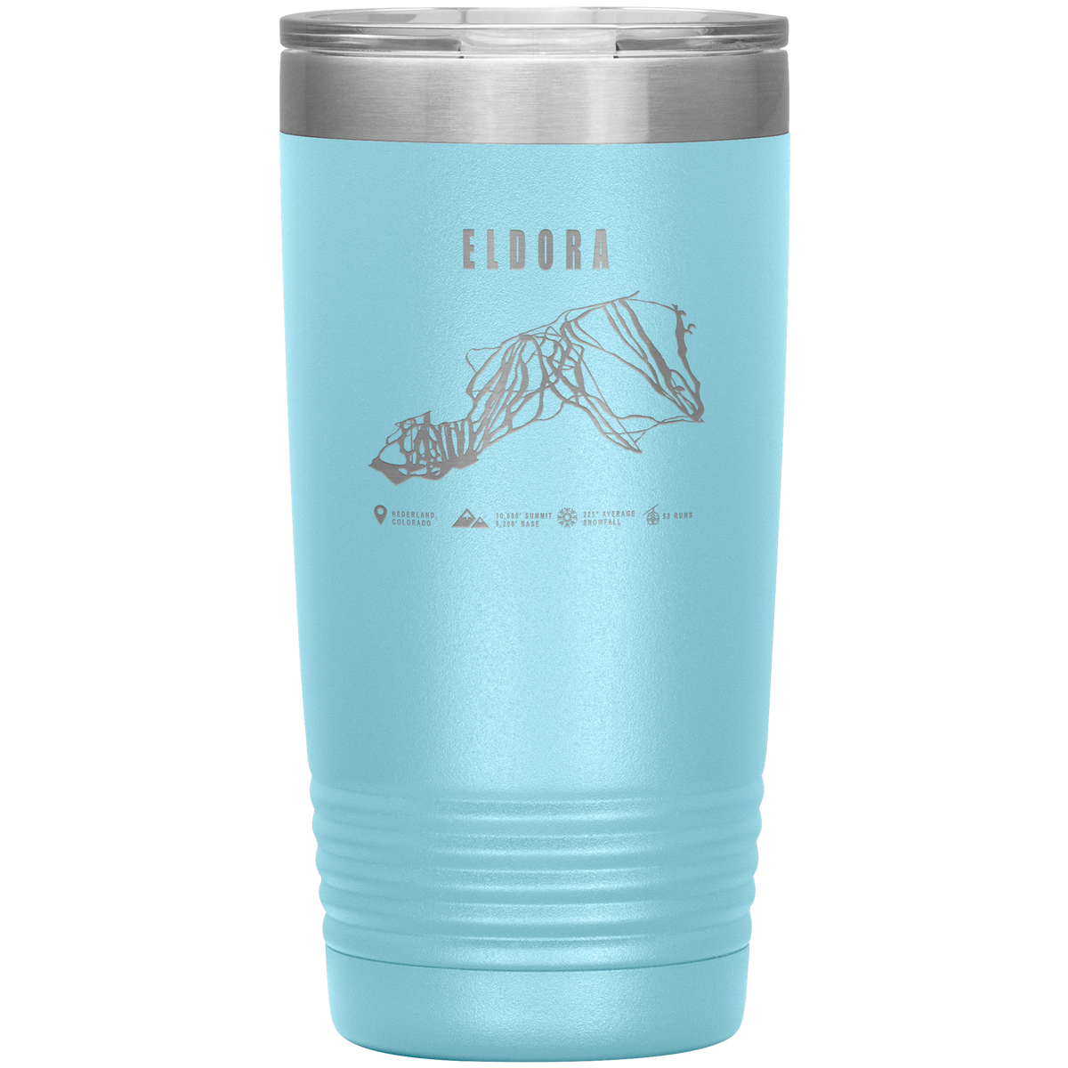Eldora Colorado Ski Trail Map 20oz Tumbler - Powderaddicts