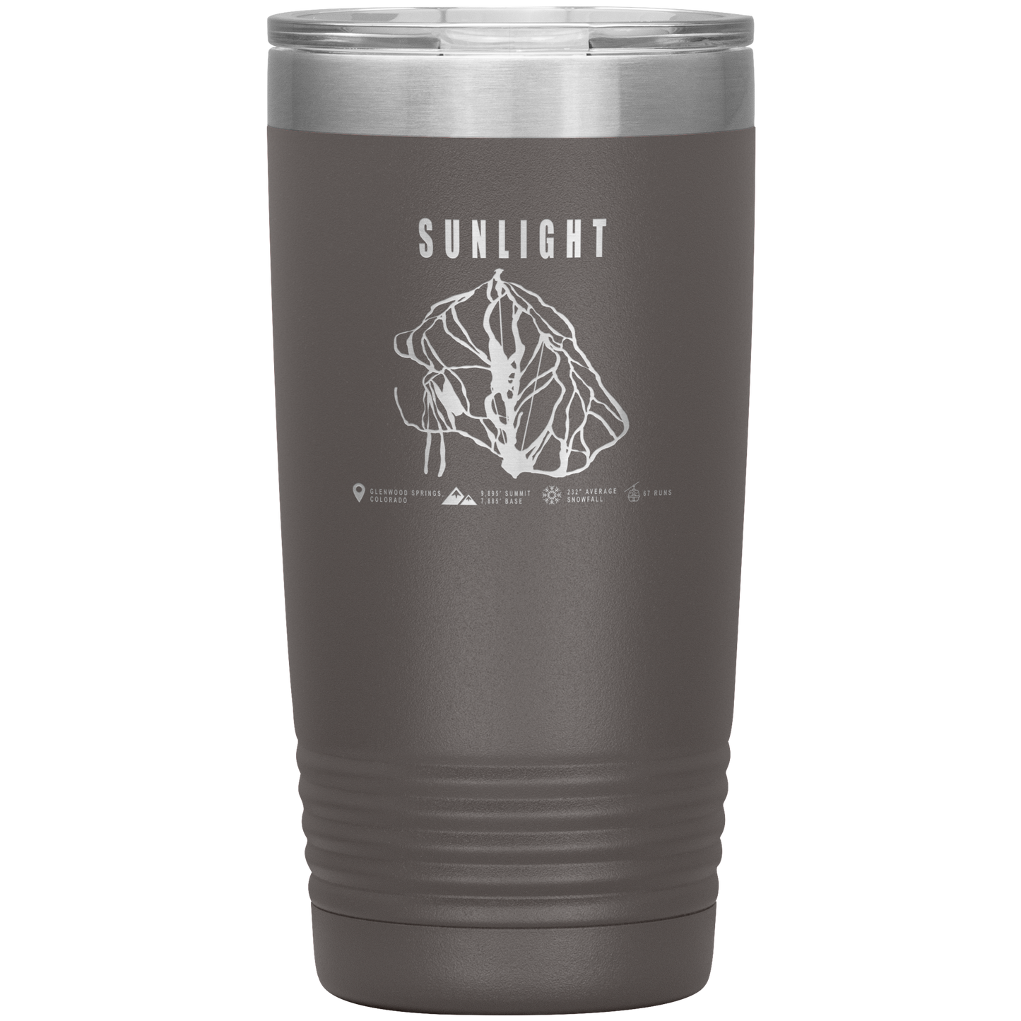 Sunlight Colorado Ski Trail Map 20oz Tumbler - Powderaddicts
