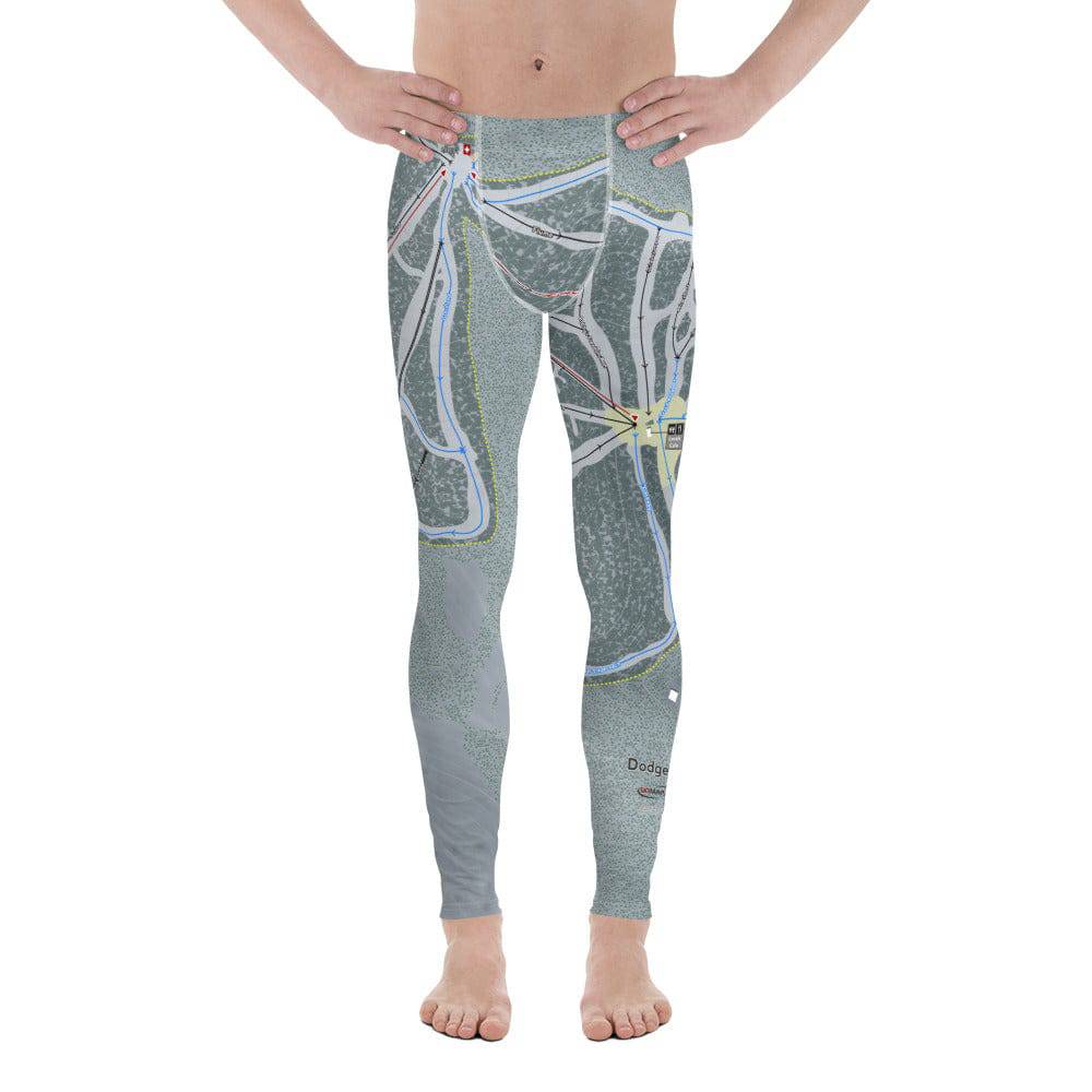 Dodge Ridge, California Ski Trail Map Men's Base Layer Bottom - Powderaddicts