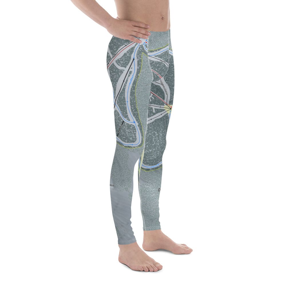 Dodge Ridge, California Ski Trail Map Men's Base Layer Bottom - Powderaddicts