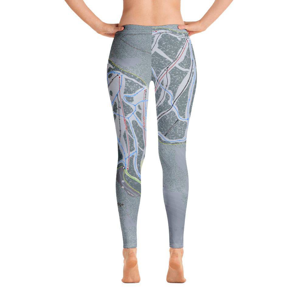 Dodge Ridge, California Ski Trail Map Women's Base Layer Bottom - Powderaddicts