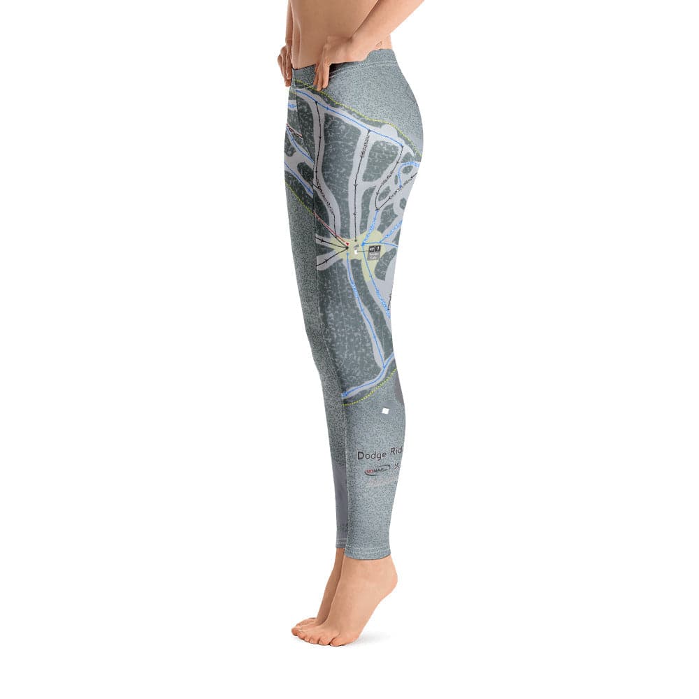 Dodge Ridge, California Ski Trail Map Women's Base Layer Bottom - Powderaddicts