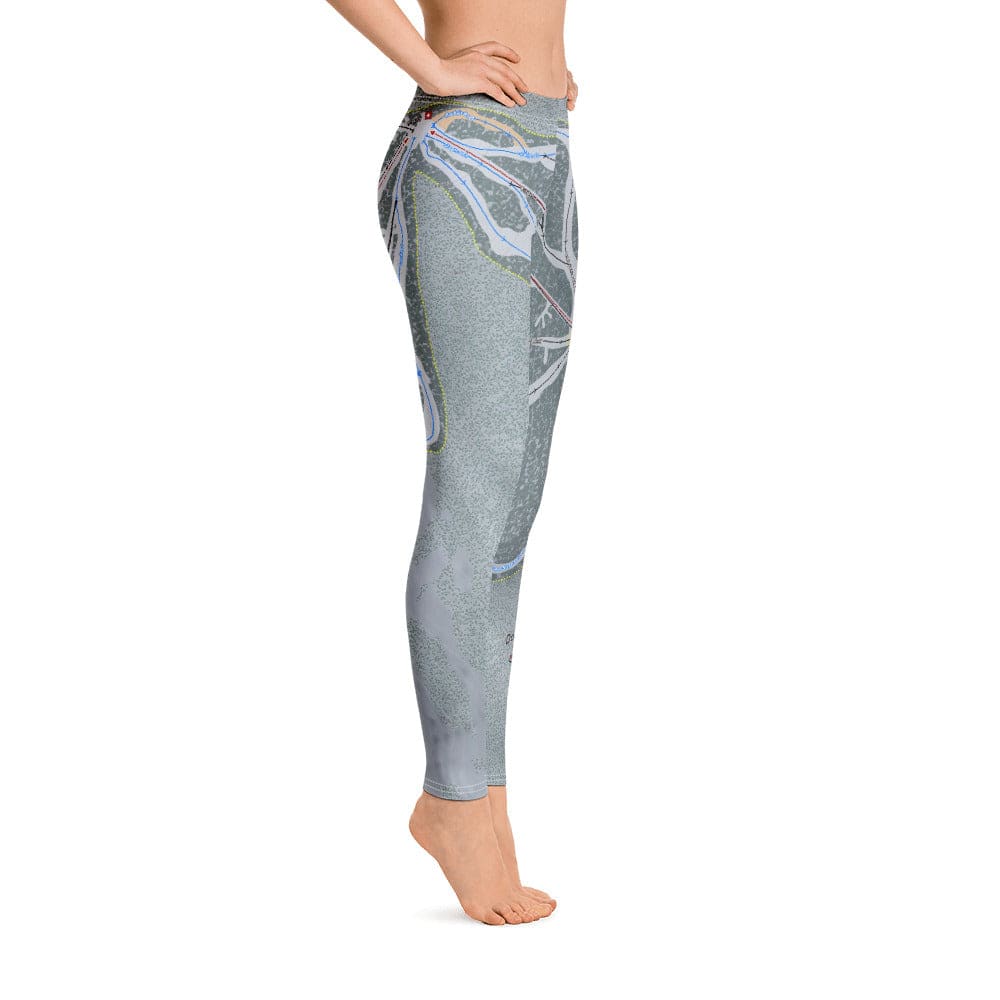 Dodge Ridge, California Ski Trail Map Women's Base Layer Bottom - Powderaddicts