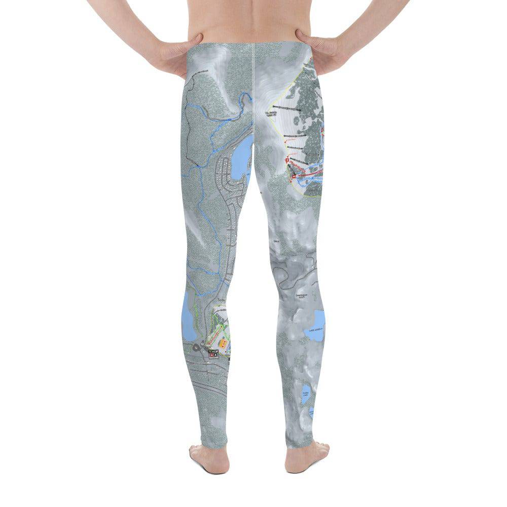 Donner Pass, California Ski Trail Map Men's Base Layer Bottom - Powderaddicts