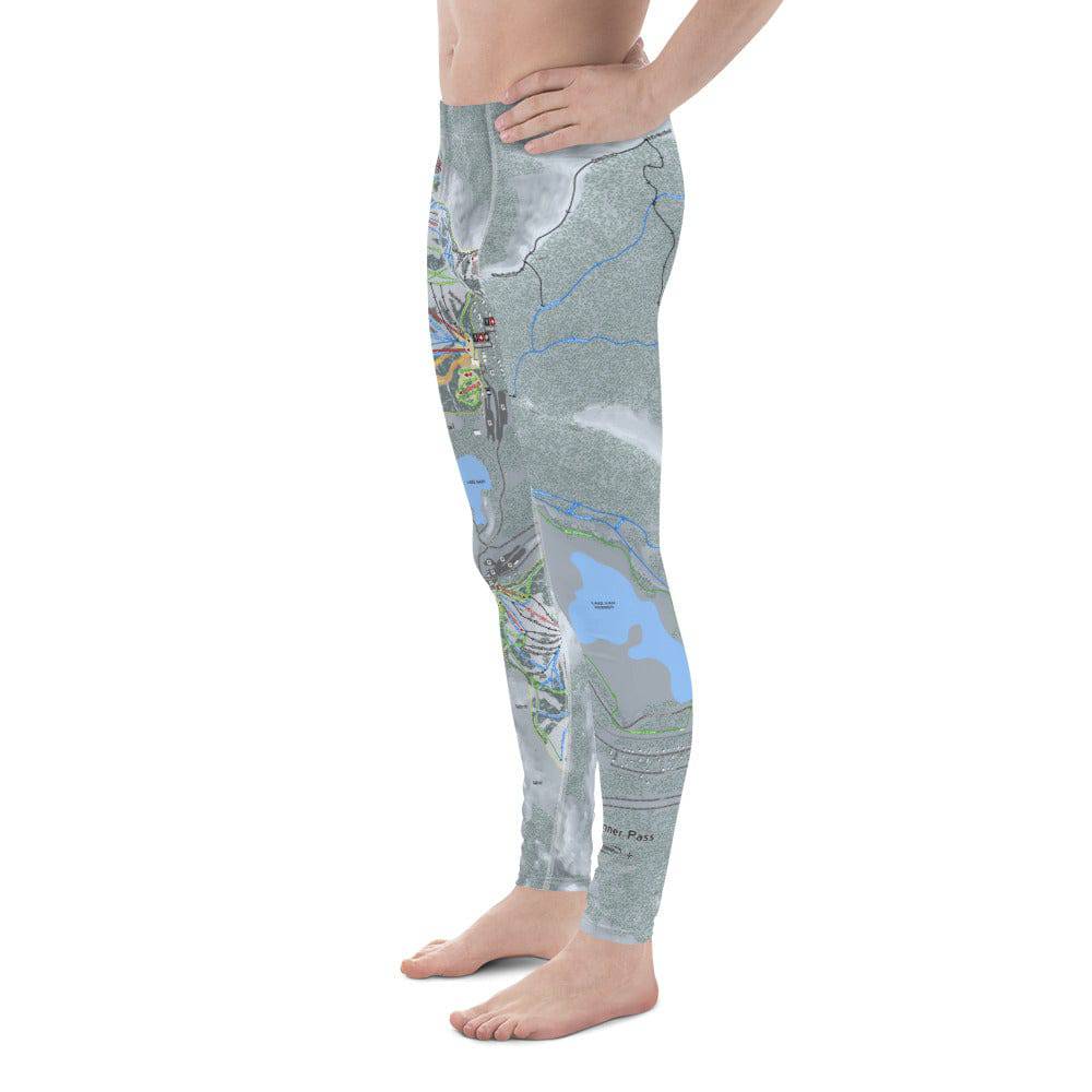 Donner Pass, California Ski Trail Map Men's Base Layer Bottom - Powderaddicts