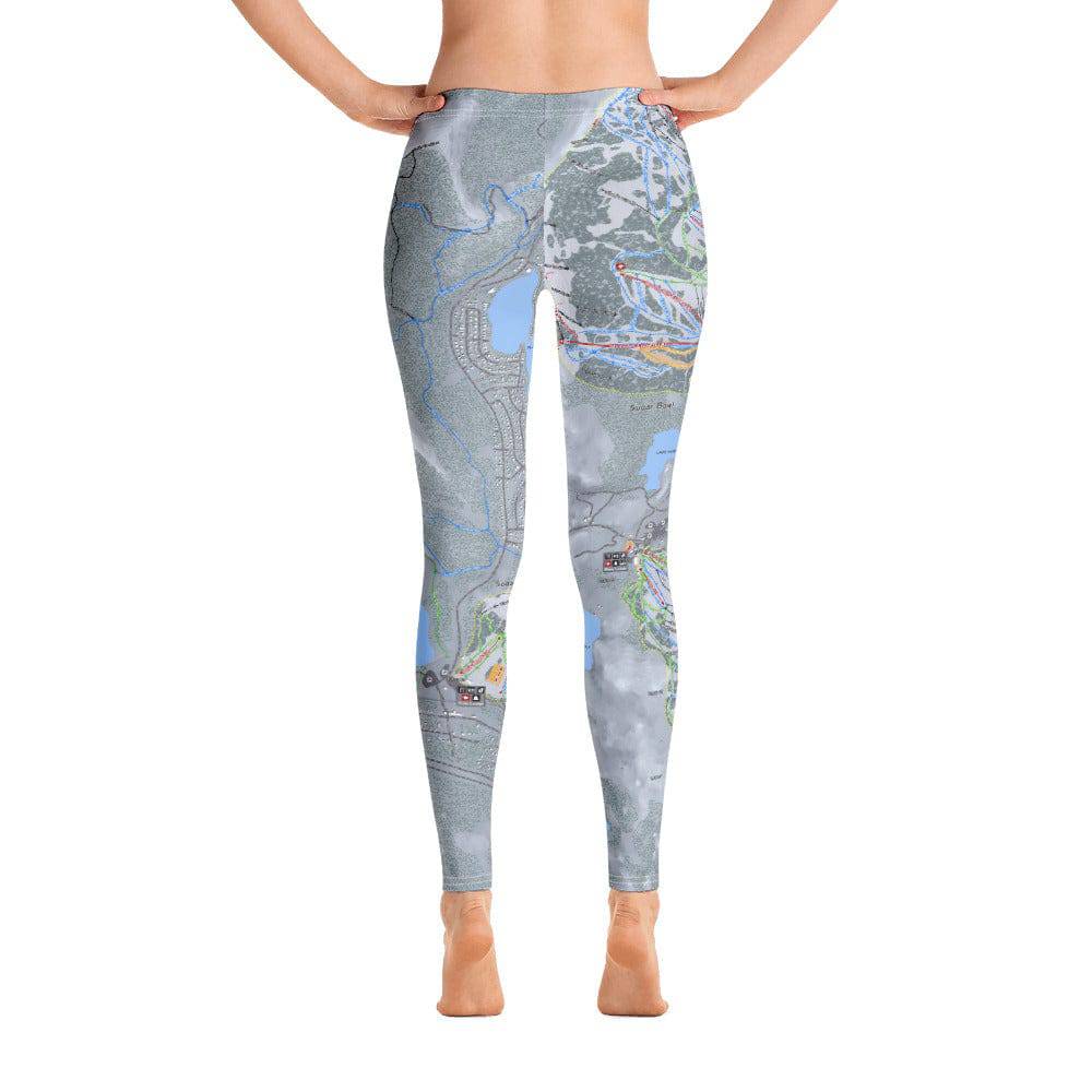 Donner Pass, California Ski Trail Map Women's Base Layer Bottom - Powderaddicts