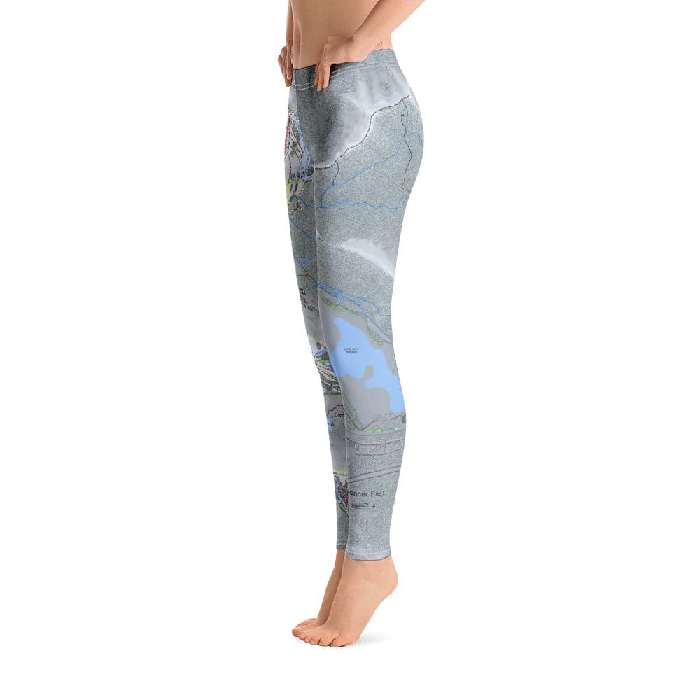 Donner Pass, California Ski Trail Map Women's Base Layer Bottom - Powderaddicts