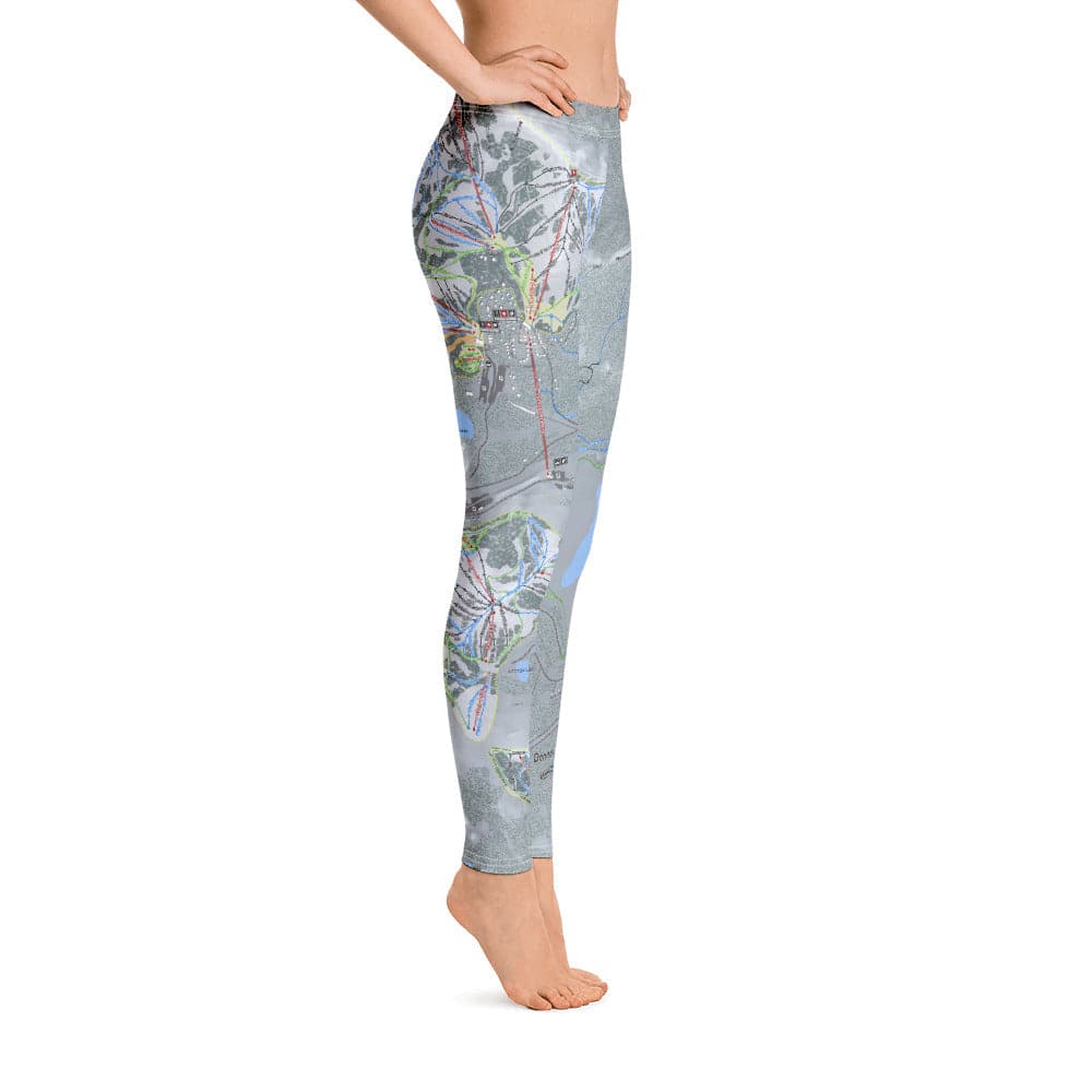 Donner Pass, California Ski Trail Map Women's Base Layer Bottom - Powderaddicts