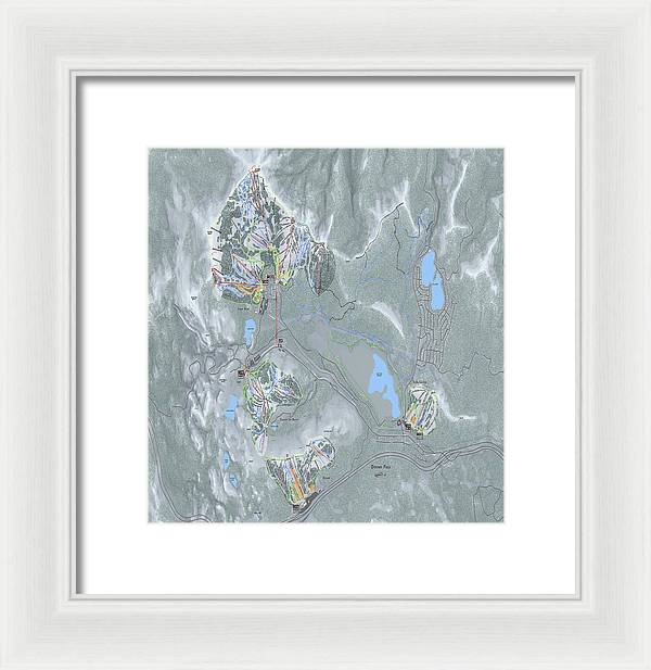 Donner Pass Ski Trail Map - Framed Print - Powderaddicts