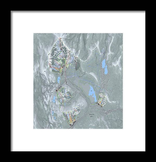 Donner Pass Ski Trail Map - Framed Print - Powderaddicts
