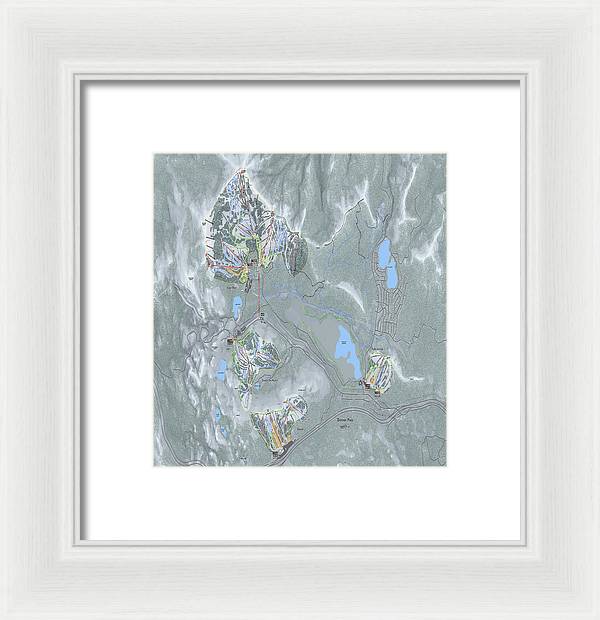 Donner Pass Ski Trail Map - Framed Print - Powderaddicts