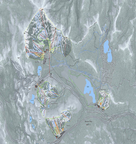 Donner Pass Ski Trail Map - Art Print - Powderaddicts