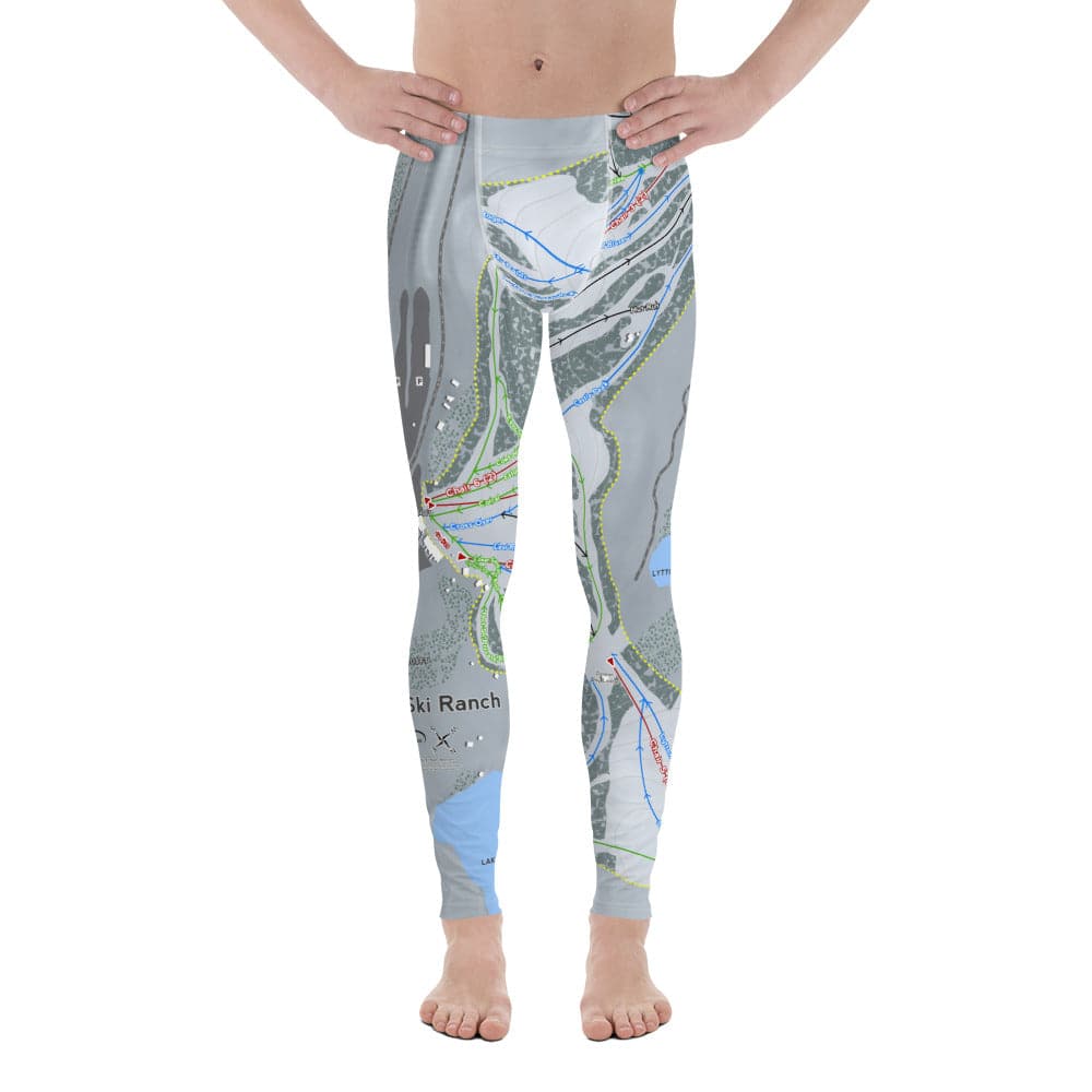 Donner Ski Ranch, California Ski Trail Map Men's Base Layer Bottom - Powderaddicts