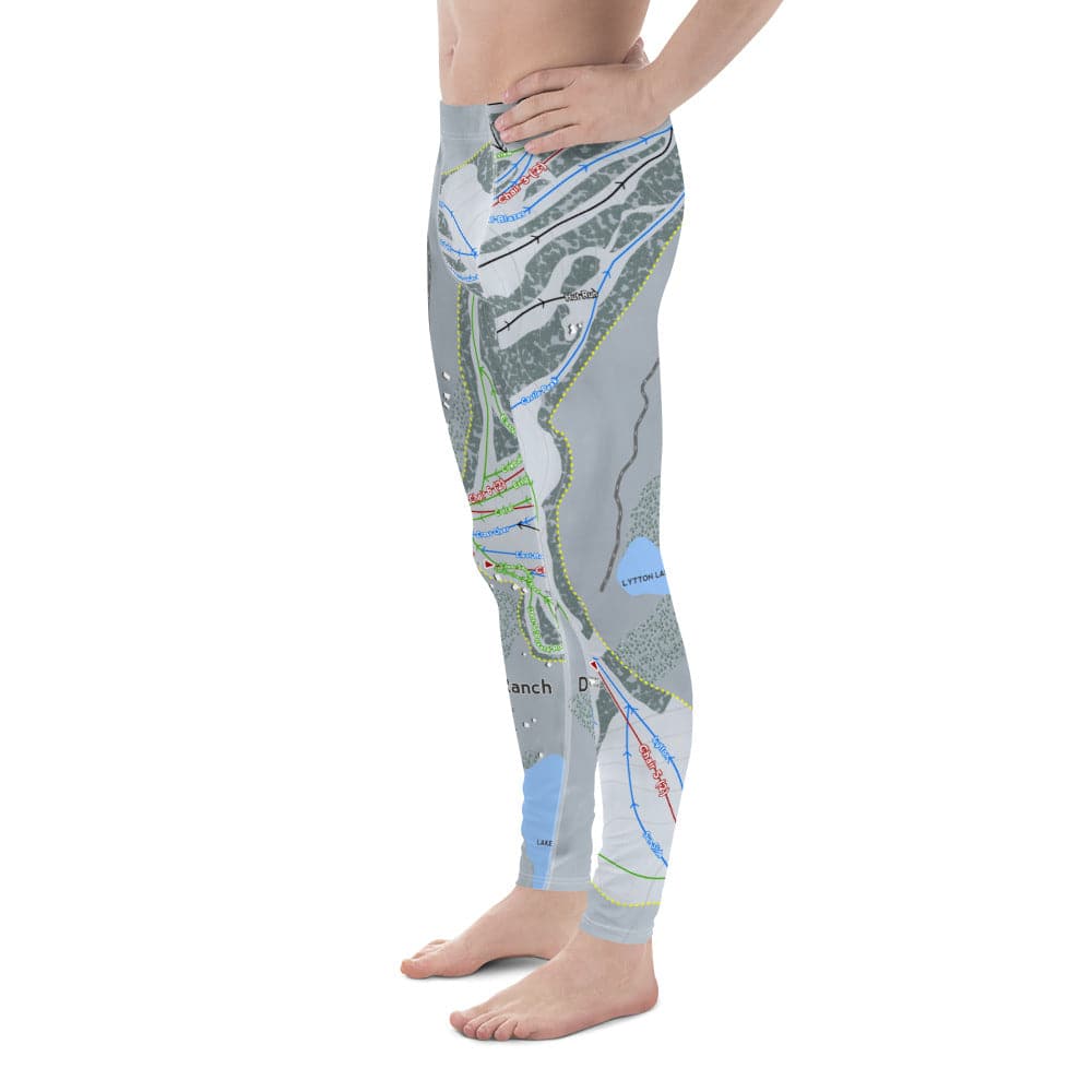 Donner Ski Ranch, California Ski Trail Map Men's Base Layer Bottom - Powderaddicts
