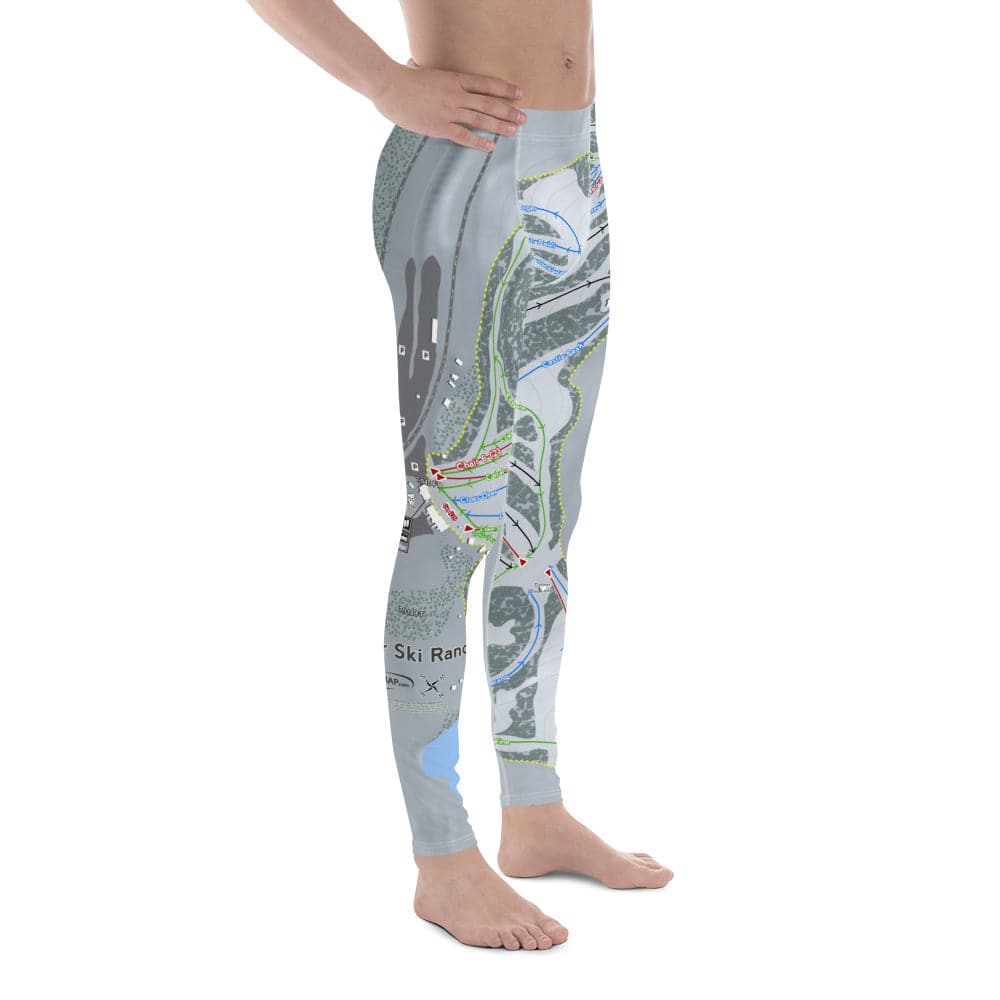 Donner Ski Ranch, California Ski Trail Map Men's Base Layer Bottom - Powderaddicts