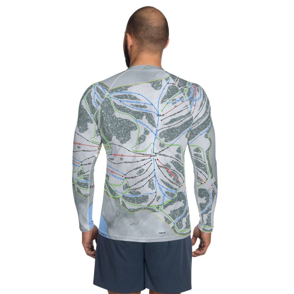 Donner Ski Ranch, California Ski Trail Map Men's Base Layer Top - Powderaddicts