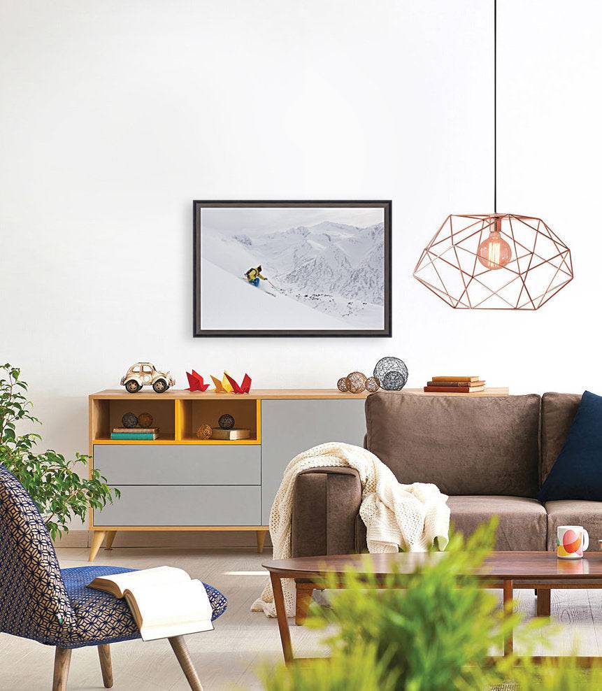 Downhill Skier In Fresh Powder - Powderaddicts