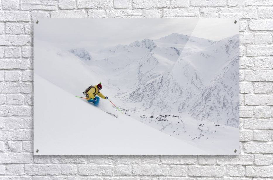 Downhill Skier In Fresh Powder - Powderaddicts