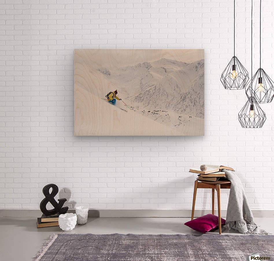 Downhill Skier In Fresh Powder - Powderaddicts