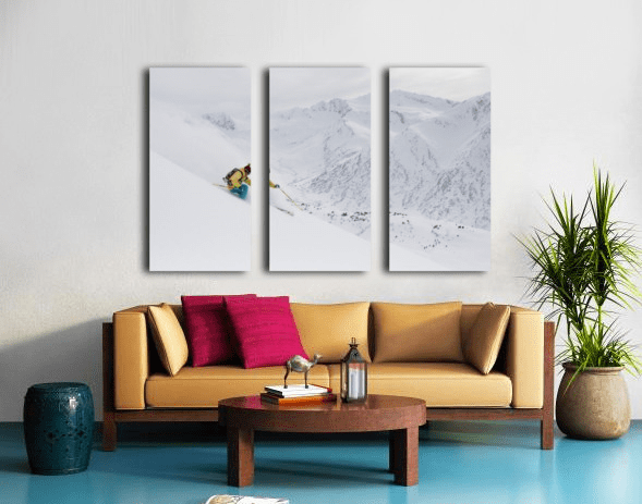 Downhill Skier In Fresh Powder - Powderaddicts