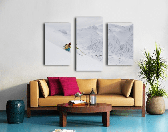 Downhill Skier In Fresh Powder - Powderaddicts