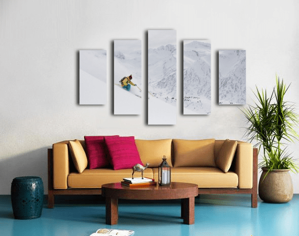 Downhill Skier In Fresh Powder - Powderaddicts