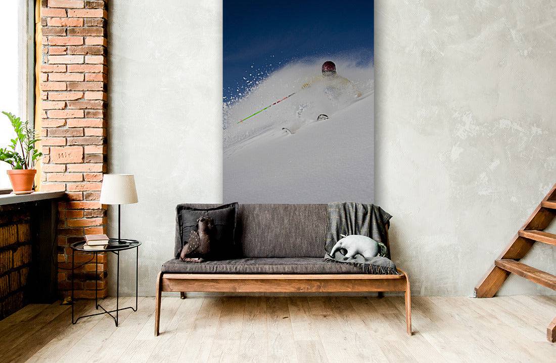 Downhill Skier In The Backcountry Of Alyeska Resort - Powderaddicts