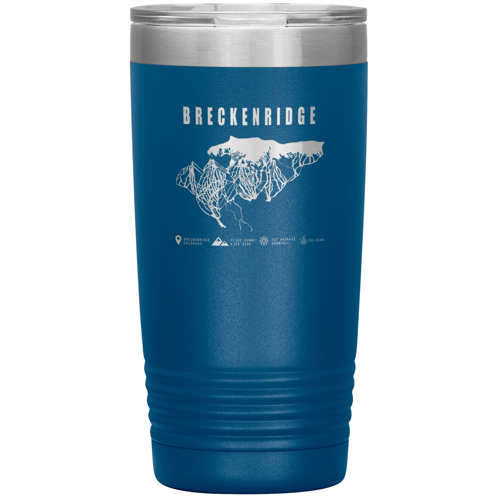 Breckenridge Colorado Ski Trail Map 20oz Tumbler - Powderaddicts
