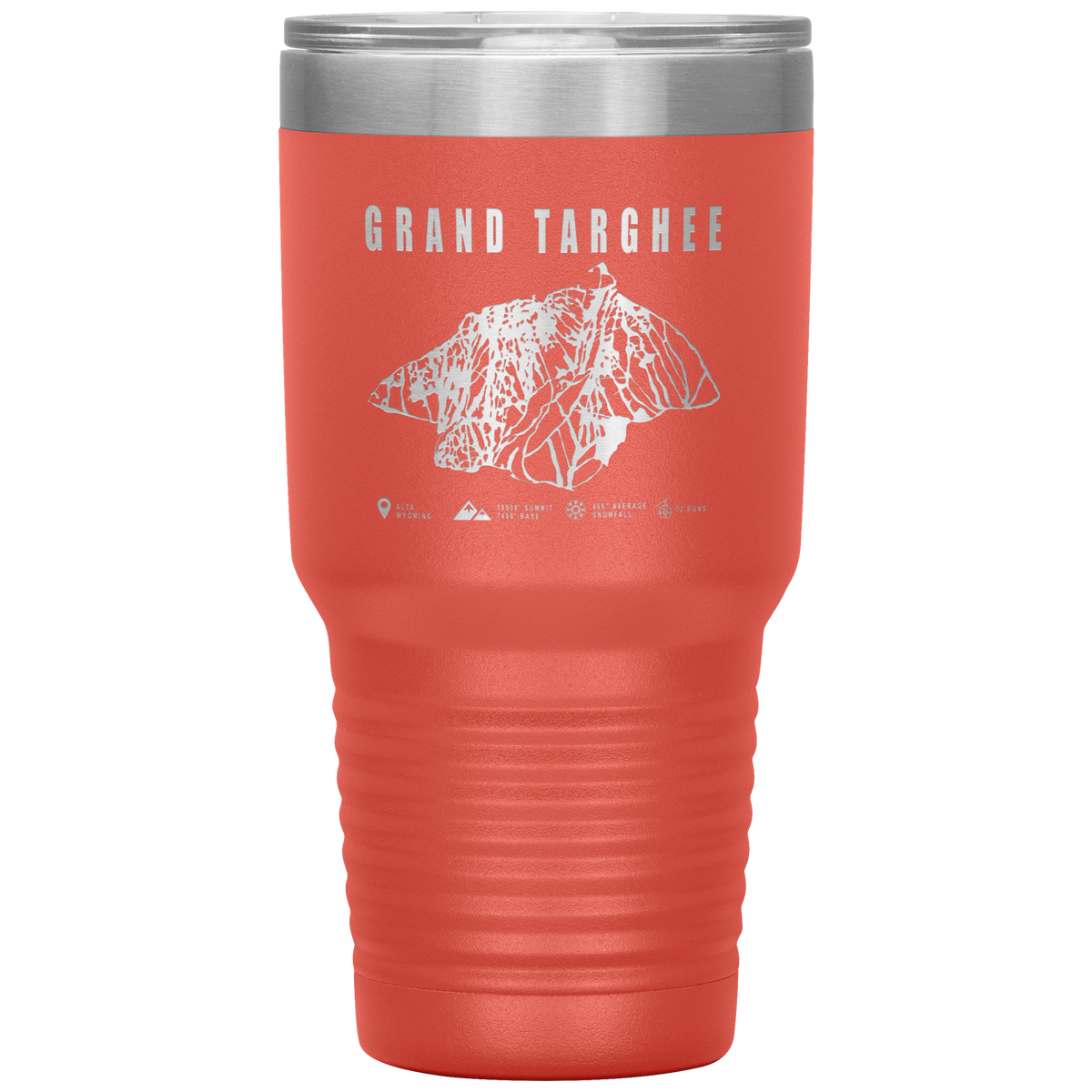 Grand Targhee Wyoming Ski Trail Map 30oz Tumbler - Powderaddicts