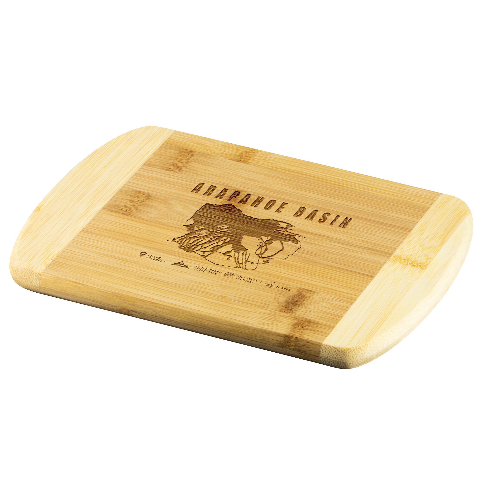 Arapahoe Basin,Colorado Ski Resort Cutting board round Edge - Powderaddicts