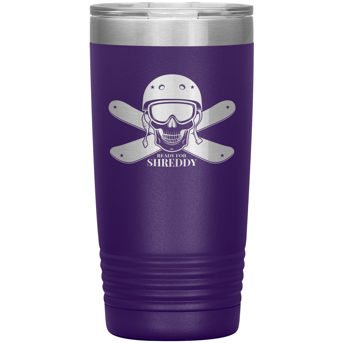 Ready For Shreddy Skeleton Skis 20oz Tumbler - Powderaddicts