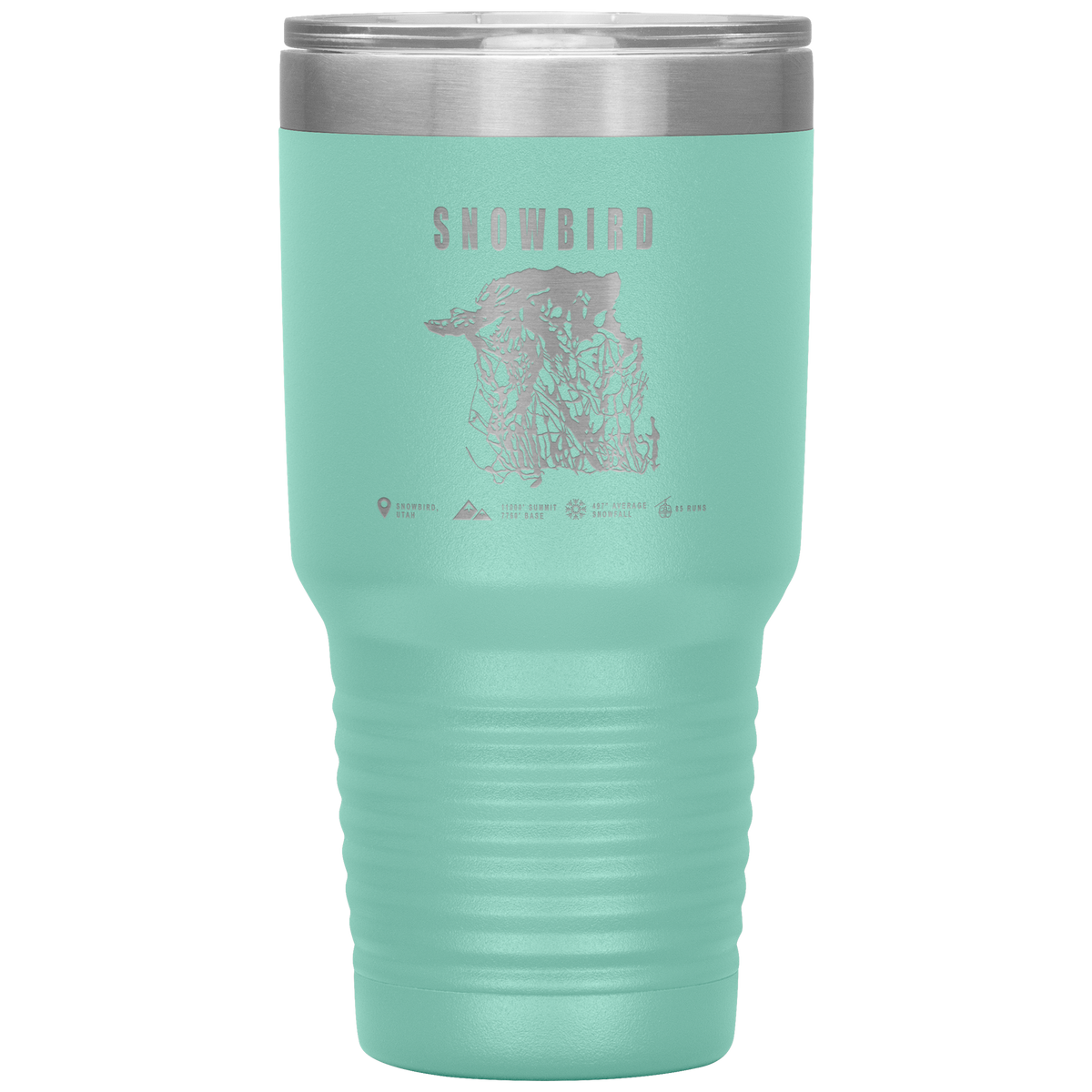 Snowbird,Utah Ski Trail Map 30oz Tumbler - Powderaddicts