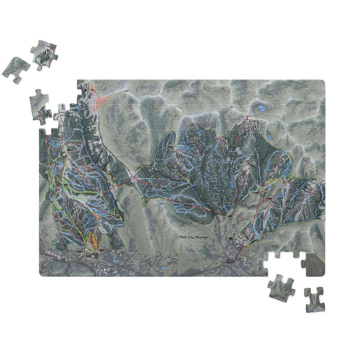 Park City, Utah Ski Trail Map puzzle - Powderaddicts