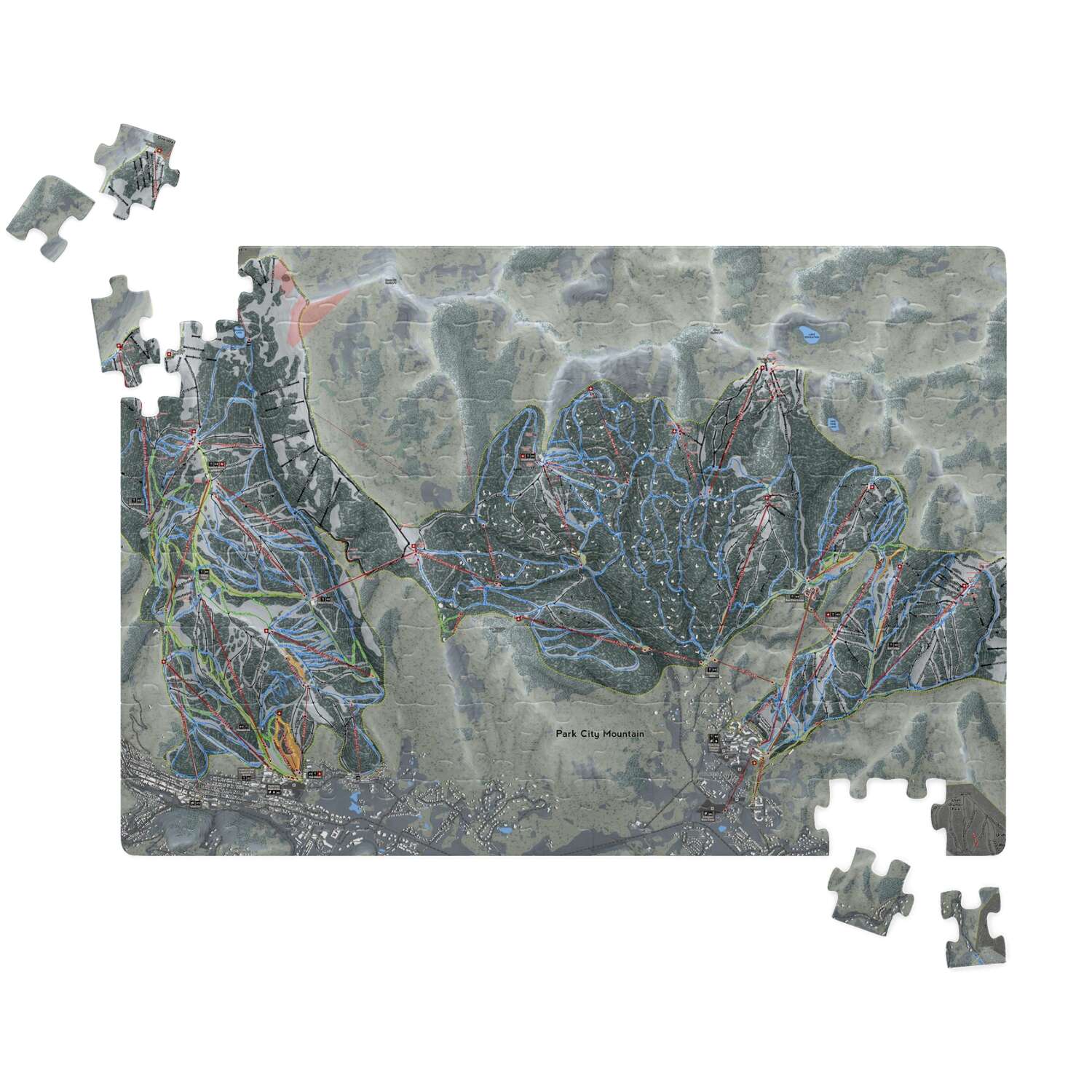 Park City, Utah Ski Trail Map puzzle - Powderaddicts