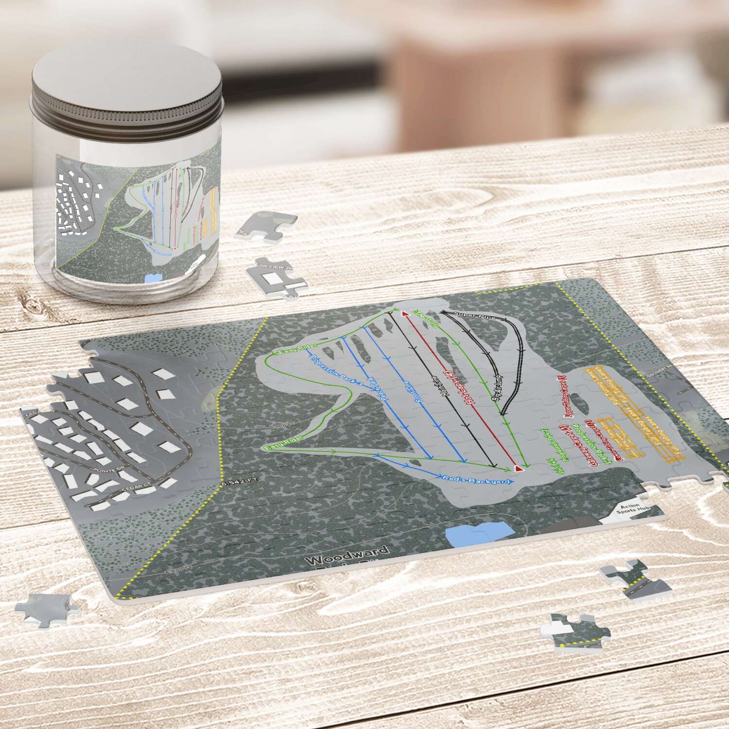 Woodward, Utah Ski Trail Map puzzle - Powderaddicts