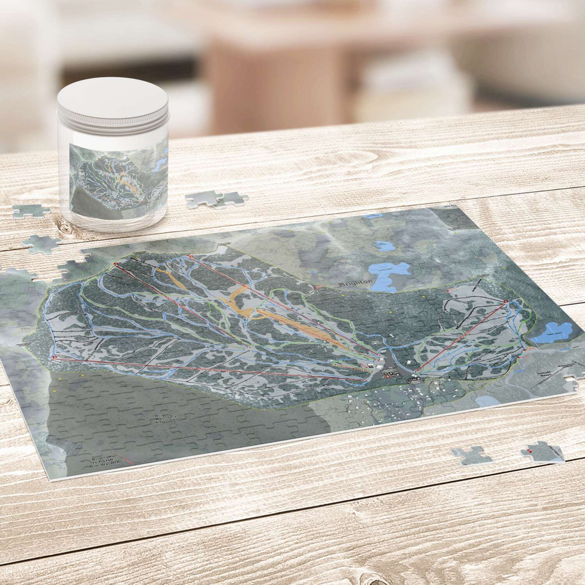 Brighton, Utah Ski Trail Map puzzle - Powderaddicts