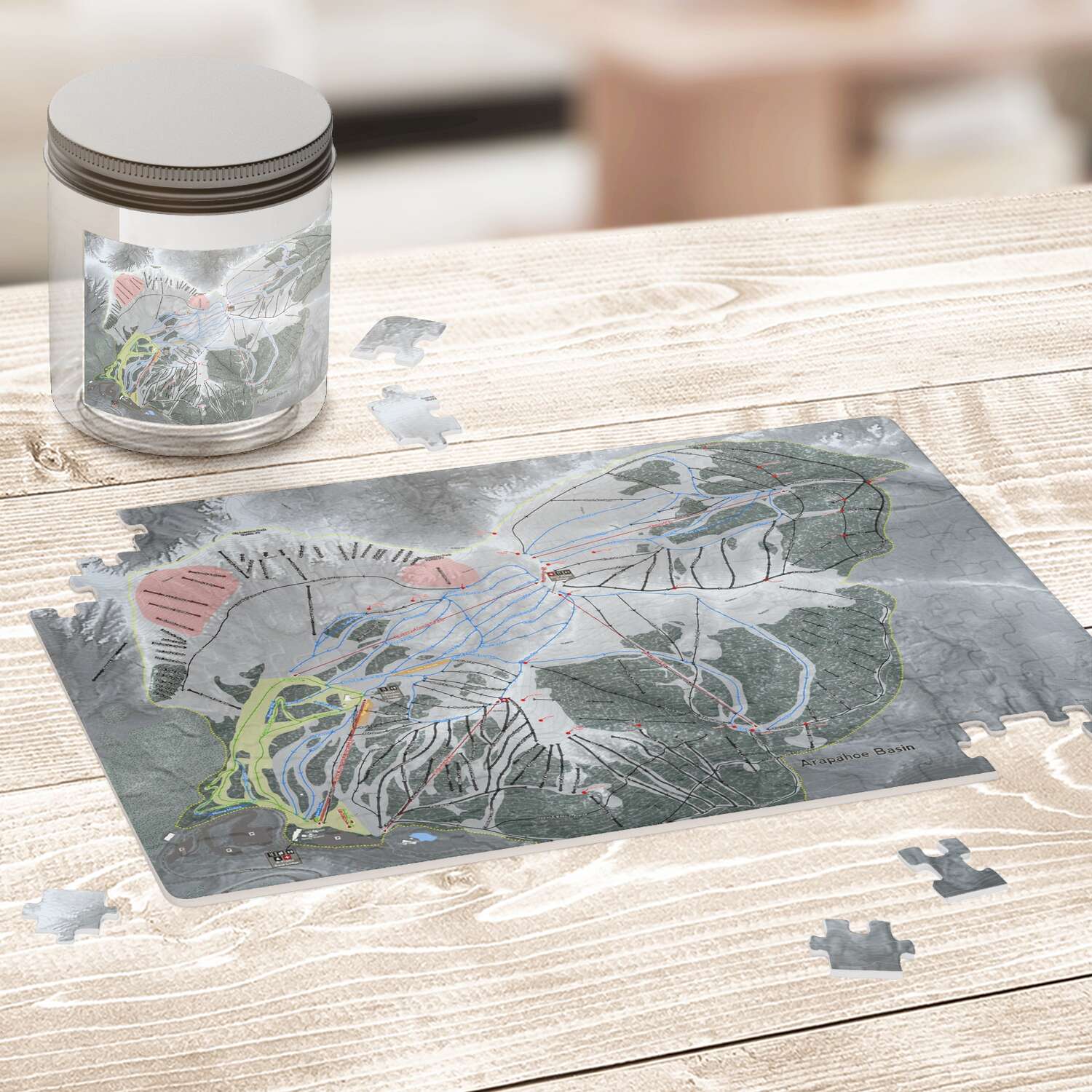 Arapahoe Basin, Colorado Ski Trail Map Puzzles - Powderaddicts