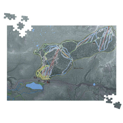 White Pass Washington Ski Map Resort Puzzle - Powderaddicts